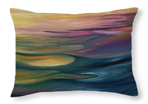 Montana Lake Sunset - Throw Pillow