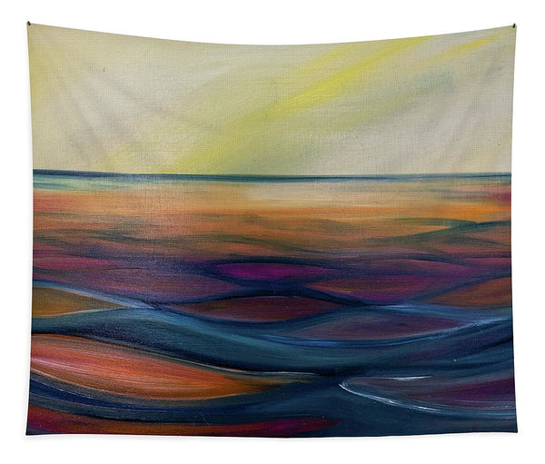 Montana Lake Sunset - Tapestry