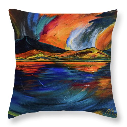 Mountain Reflections   - Throw Pillow