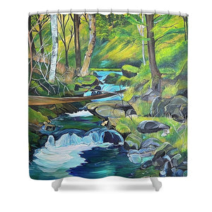 Mountain Spring - Shower Curtain