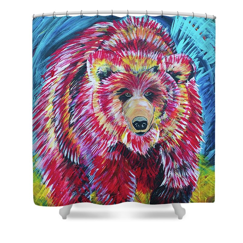 Odin-Grizzly - Shower Curtain