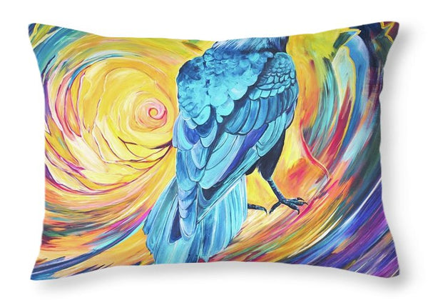 Odin's Messenger - Throw Pillow