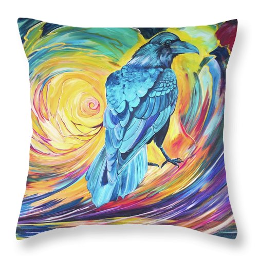 Odin's Messenger - Throw Pillow