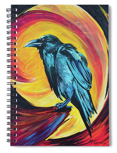 Raven in Wait - Spiral Notebook