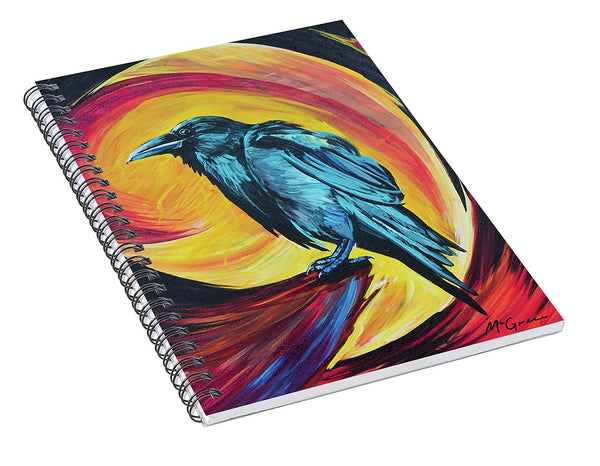 Raven in Wait - Spiral Notebook