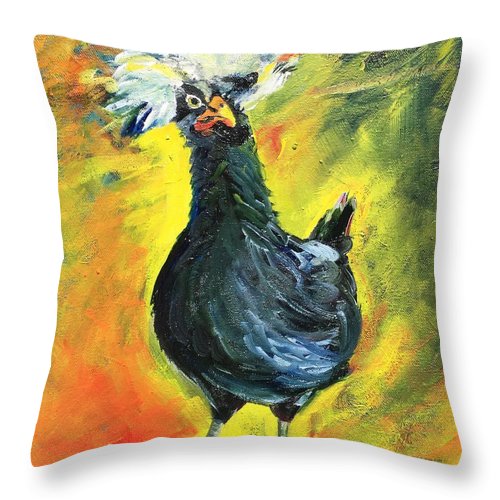 Rockstar Chicken - Throw Pillow