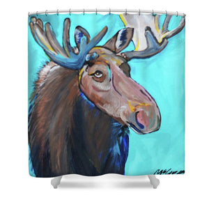 Rosebud Moose - Shower Curtain