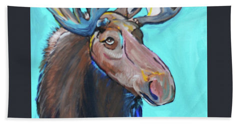 Rosebud Moose - Beach Towel