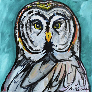 Rosebud Owl - Art Print