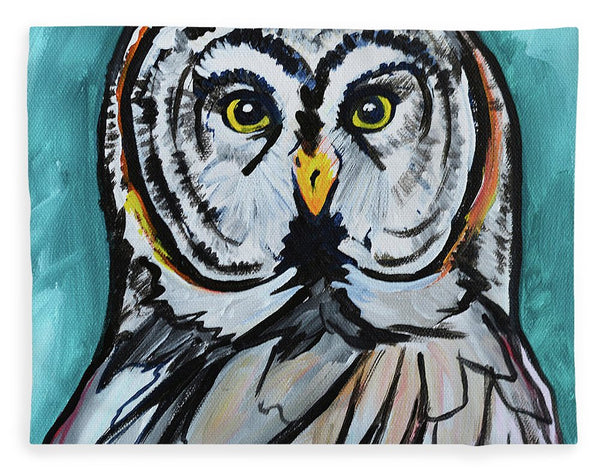 Rosebud Owl - Blanket