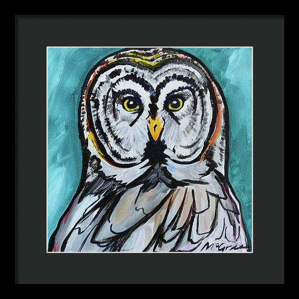 Rosebud Owl - Framed Print