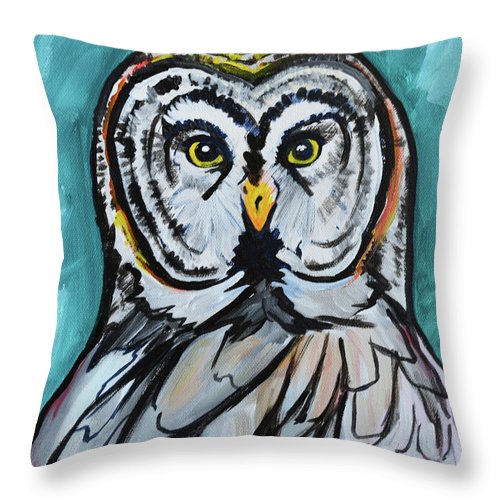 Rosebud Owl - Throw Pillow