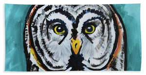 Rosebud Owl - Beach Towel