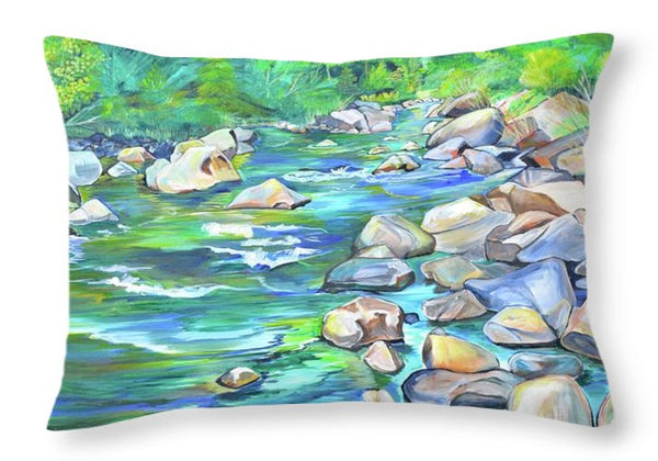 West Boulder River - Throw Pillow