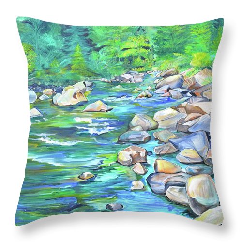 West Boulder River - Throw Pillow