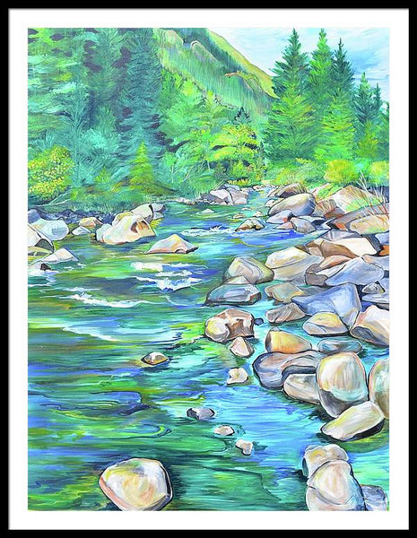 West Boulder River - Framed Print