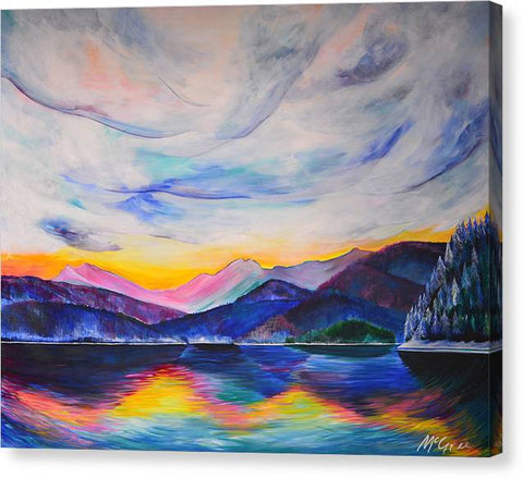 Winter at the Lake - Canvas Print
