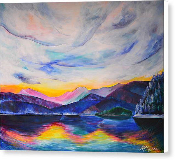 Winter at the Lake - Canvas Print