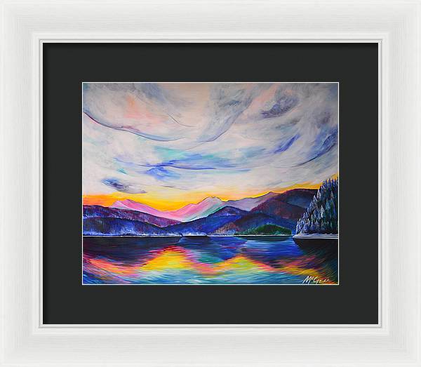 Winter at the Lake - Framed Print