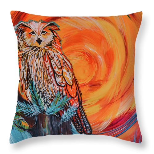 Wise Old Owl - Throw Pillow
