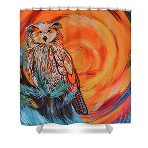 Wise Old Owl - Shower Curtain